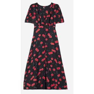 The Kooples Cherry Print Midi Dress